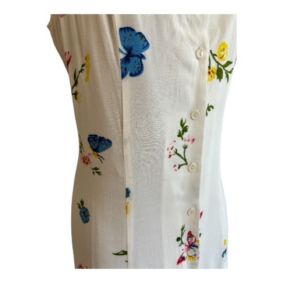 Venus Floral Sleeveless White Maxi Dress Size 8 - Picture 4 of 15
